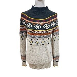 Autumn Cashmere Brown, tan, beige mock neck lightweight Sweater xs/small